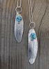 Feather with Genuine Turquoise Pendant